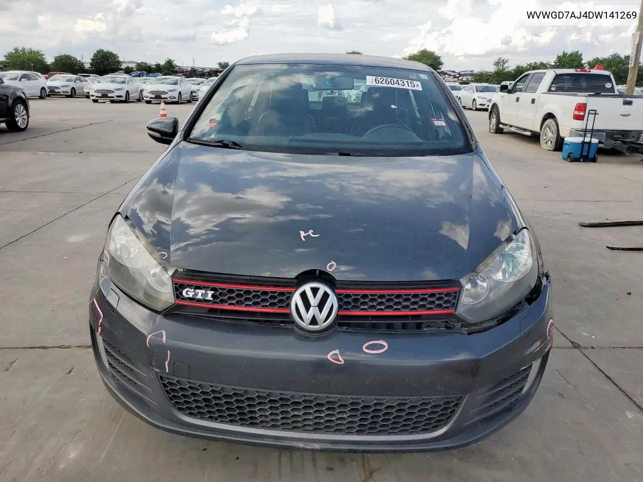 2013 Volkswagen Gti VIN: WVWGD7AJ4DW141269 Lot: 62604315