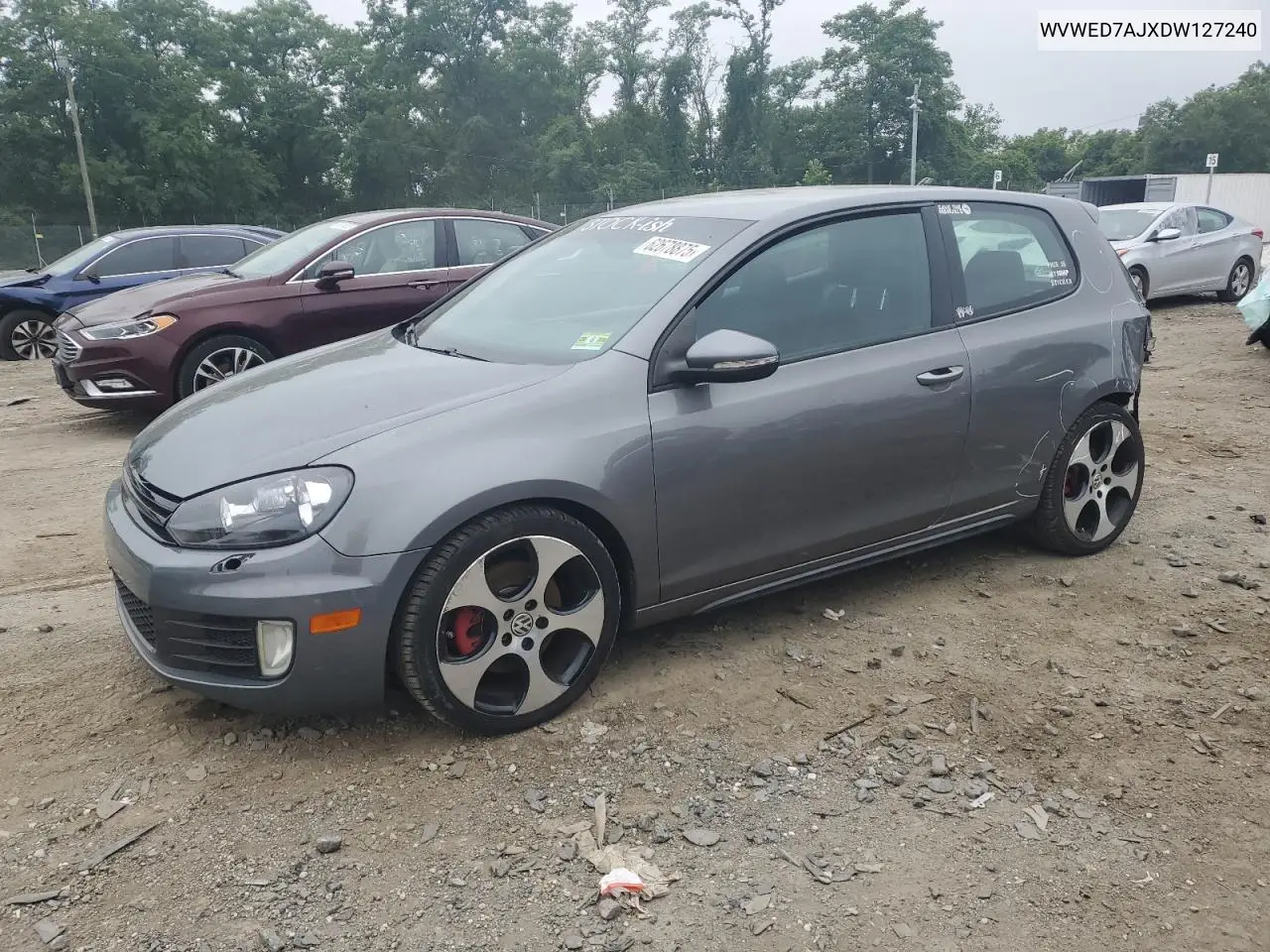 2013 Volkswagen Gti VIN: WVWED7AJXDW127240 Lot: 62678875
