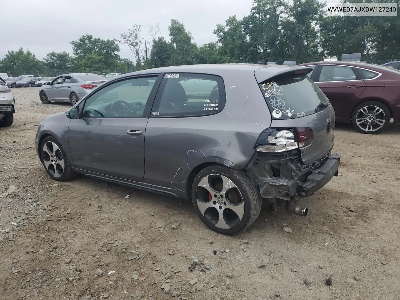 2013 Volkswagen Gti VIN: WVWED7AJXDW127240 Lot: 62678875