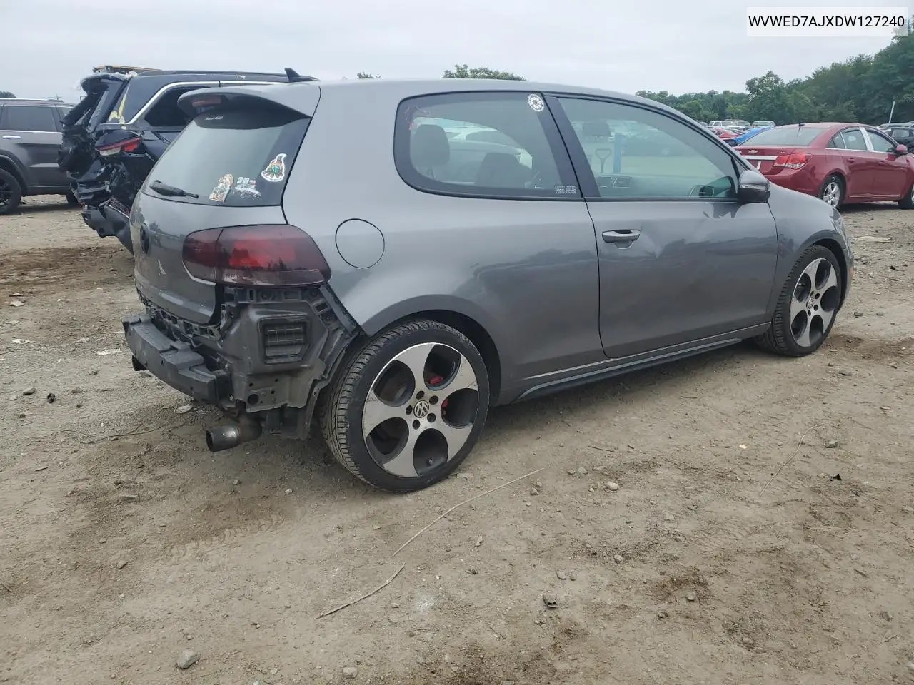 2013 Volkswagen Gti VIN: WVWED7AJXDW127240 Lot: 62678875