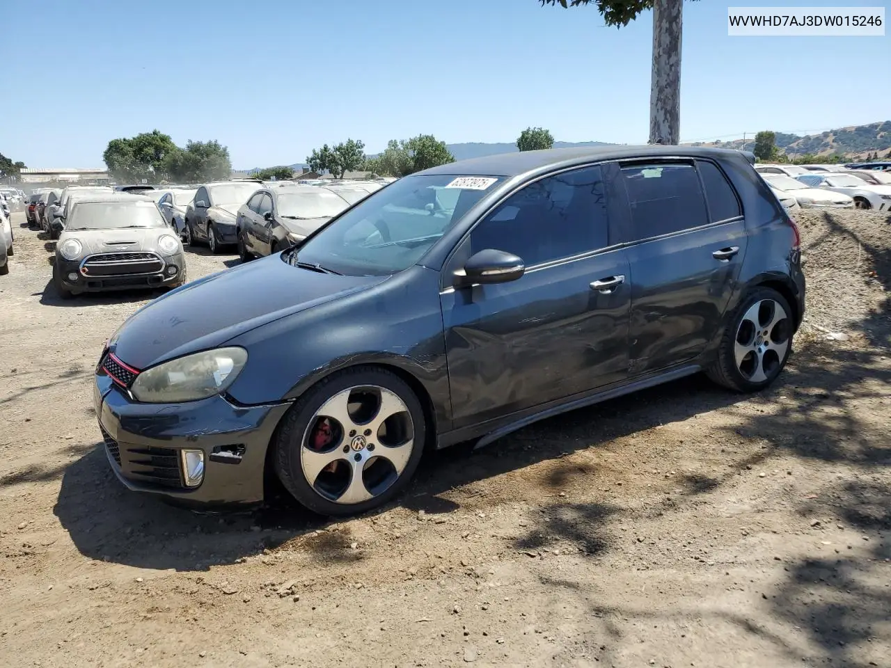 2013 Volkswagen Gti VIN: WVWHD7AJ3DW015246 Lot: 62873975