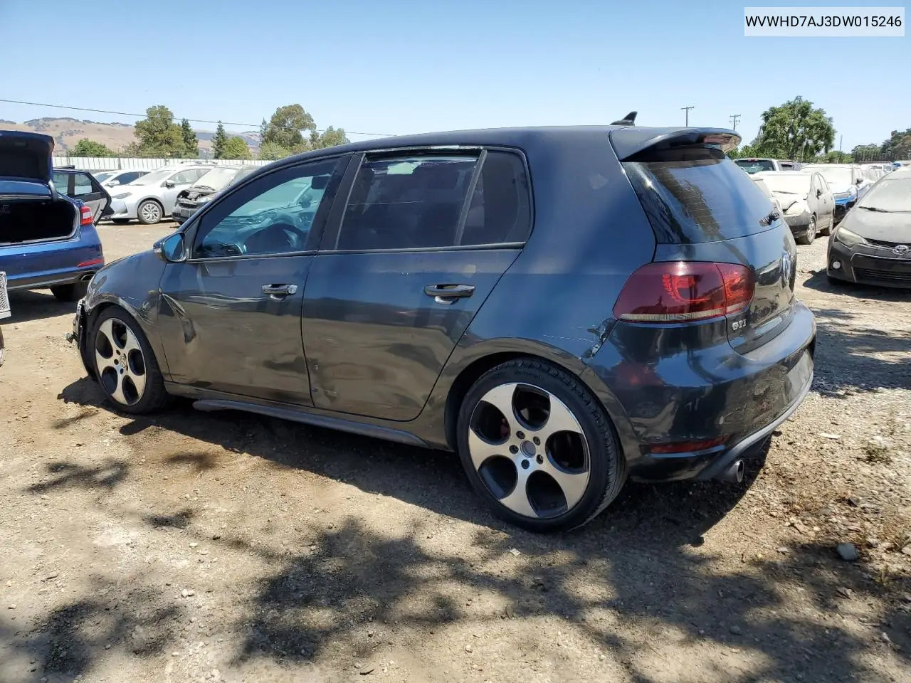 2013 Volkswagen Gti VIN: WVWHD7AJ3DW015246 Lot: 62873975