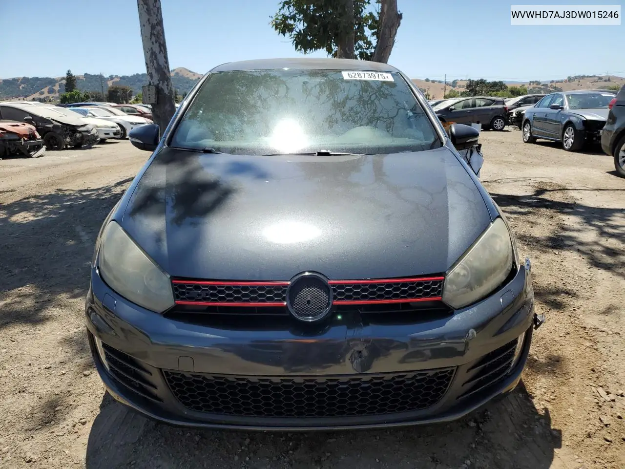 2013 Volkswagen Gti VIN: WVWHD7AJ3DW015246 Lot: 62873975