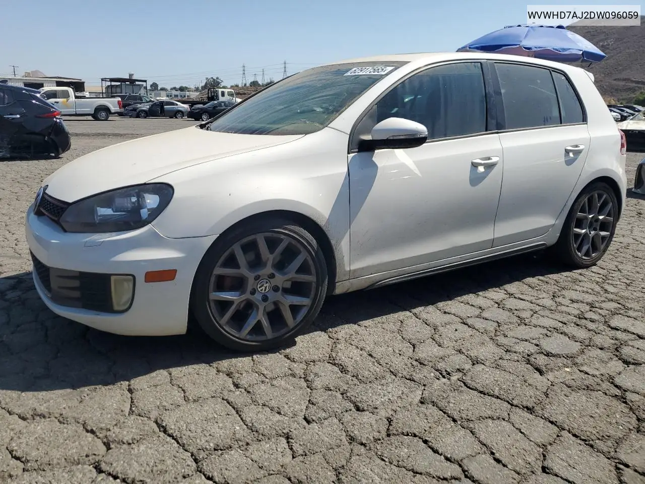 2013 Volkswagen Gti VIN: WVWHD7AJ2DW096059 Lot: 62917565