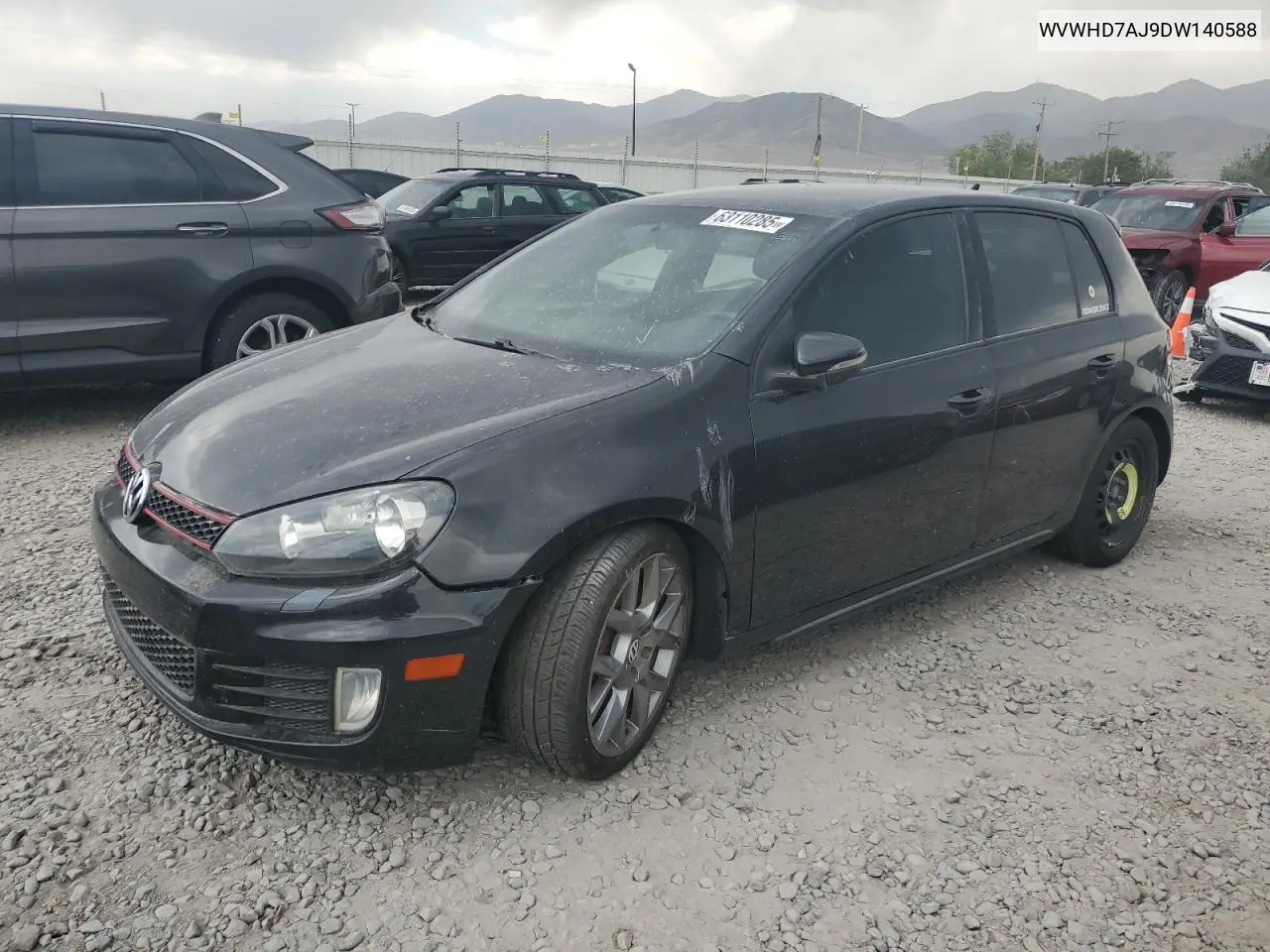 2013 Volkswagen Gti VIN: WVWHD7AJ9DW140588 Lot: 63110285