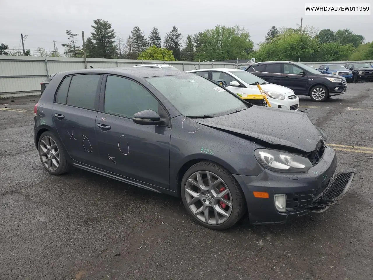 2014 Volkswagen Gti VIN: WVWHD7AJ7EW011959 Lot: 56185175
