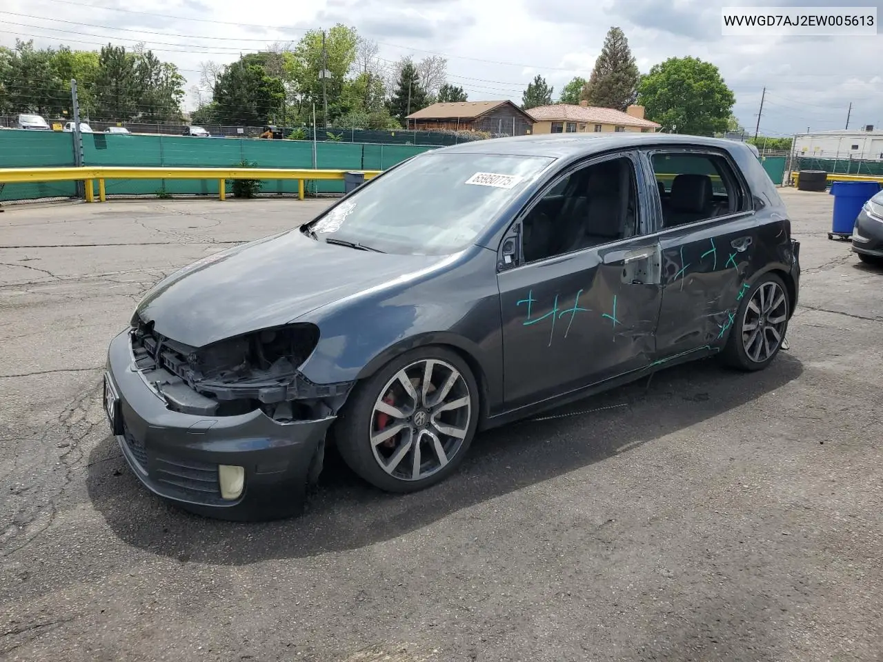 2014 Volkswagen Gti VIN: WVWGD7AJ2EW005613 Lot: 65950775
