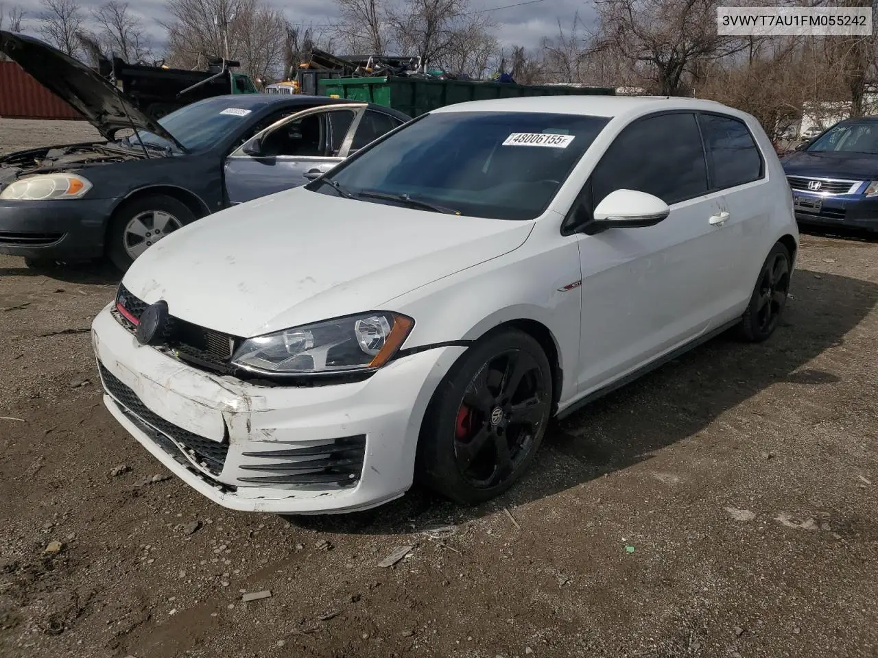 2015 Volkswagen Gti VIN: 3VWYT7AU1FM055242 Lot: 48006155