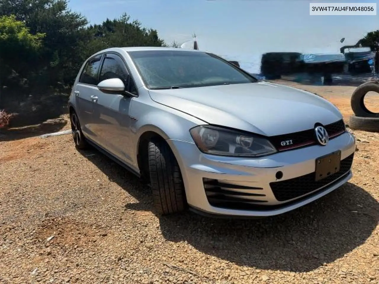2015 Volkswagen Gti VIN: 3VW4T7AU4FM048056 Lot: 55459875