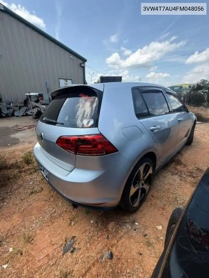 2015 Volkswagen Gti VIN: 3VW4T7AU4FM048056 Lot: 55459875