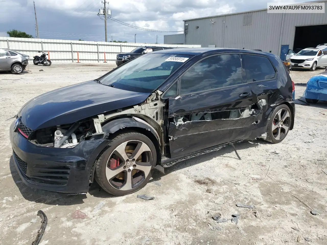2015 Volkswagen Gti VIN: 3VWY47AU9FM093783 Lot: 59956915