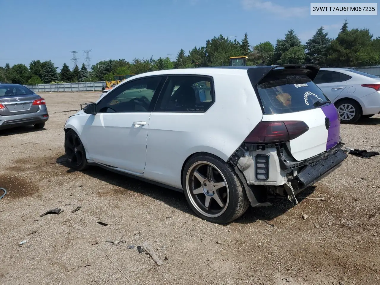 2015 Volkswagen Gti VIN: 3VWTT7AU6FM067235 Lot: 61487215