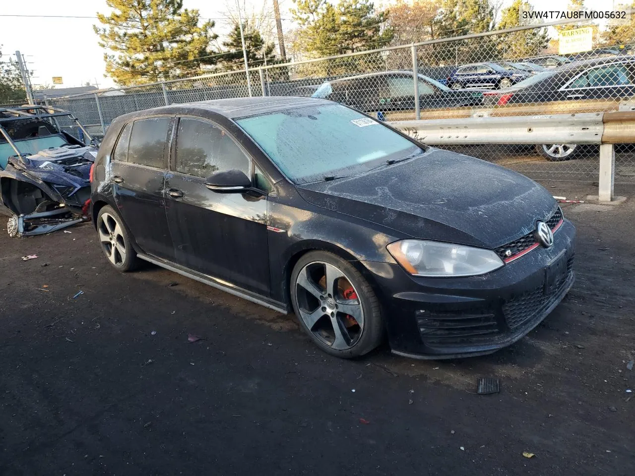 2015 Volkswagen Gti VIN: 3VW4T7AU8FM005632 Lot: 81136184