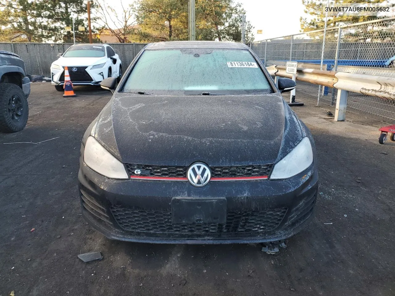 2015 Volkswagen Gti VIN: 3VW4T7AU8FM005632 Lot: 81136184