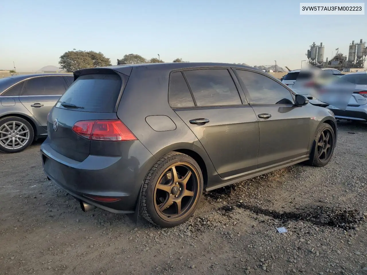 2015 Volkswagen Gti VIN: 3VW5T7AU3FM002223 Lot: 84716224