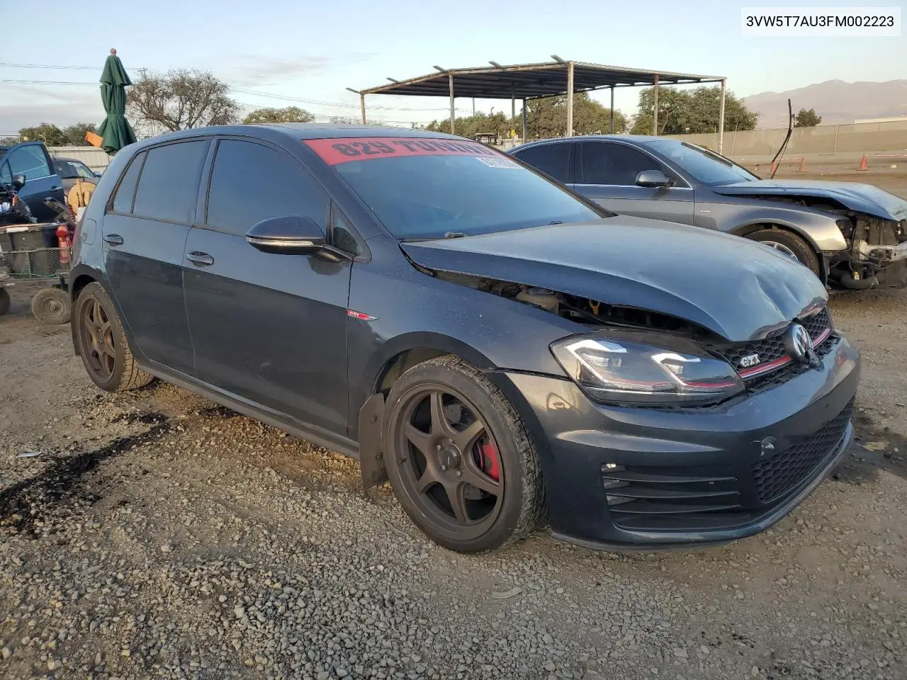 2015 Volkswagen Gti VIN: 3VW5T7AU3FM002223 Lot: 84716224