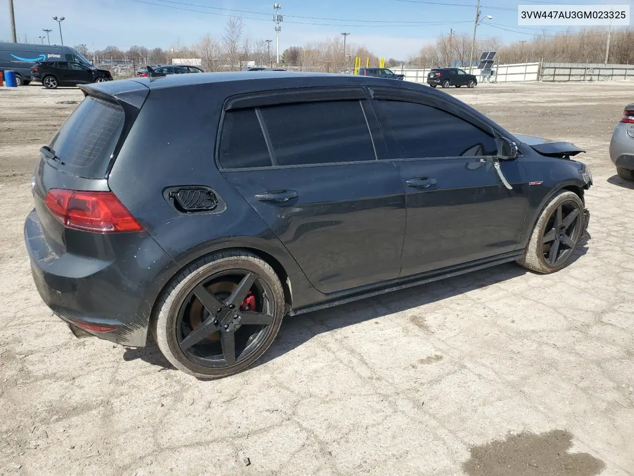 2016 Volkswagen Gti S/Se VIN: 3VW447AU3GM023325 Lot: 49411485