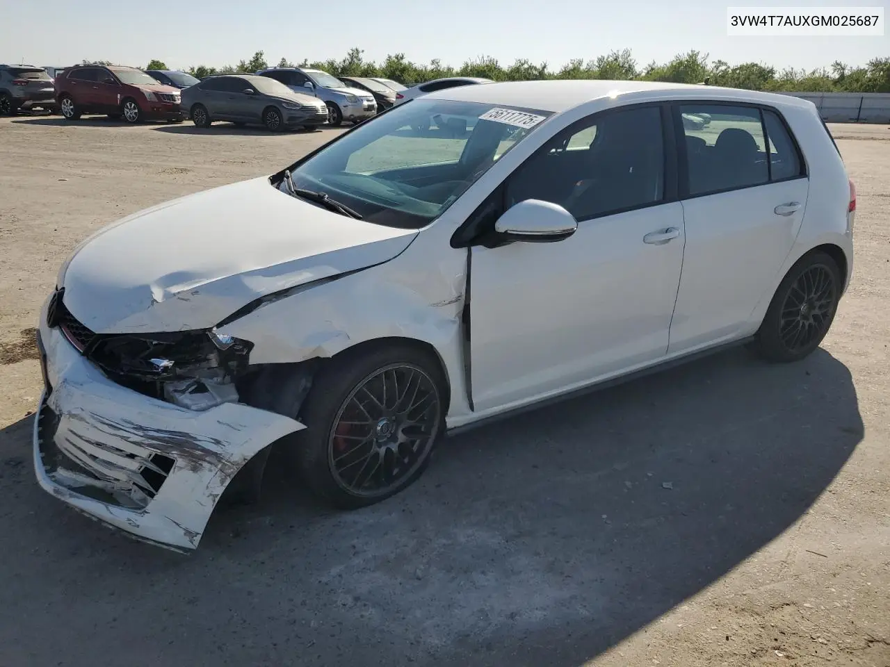 2016 Volkswagen Gti S/Se VIN: 3VW4T7AUXGM025687 Lot: 56117775