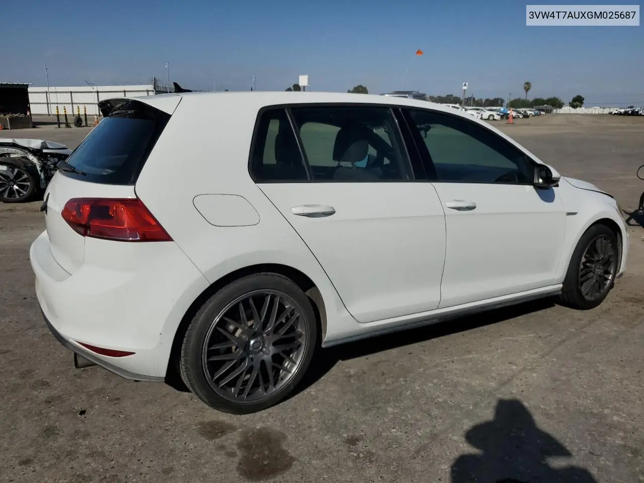 2016 Volkswagen Gti S/Se VIN: 3VW4T7AUXGM025687 Lot: 56117775