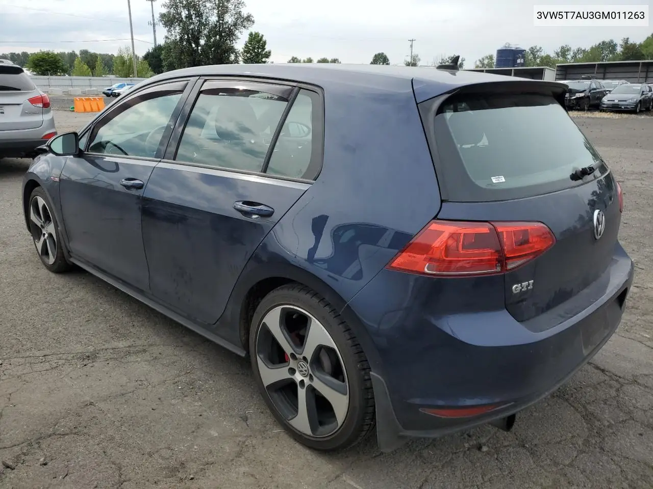 2016 Volkswagen Gti S/Se VIN: 3VW5T7AU3GM011263 Lot: 61501475