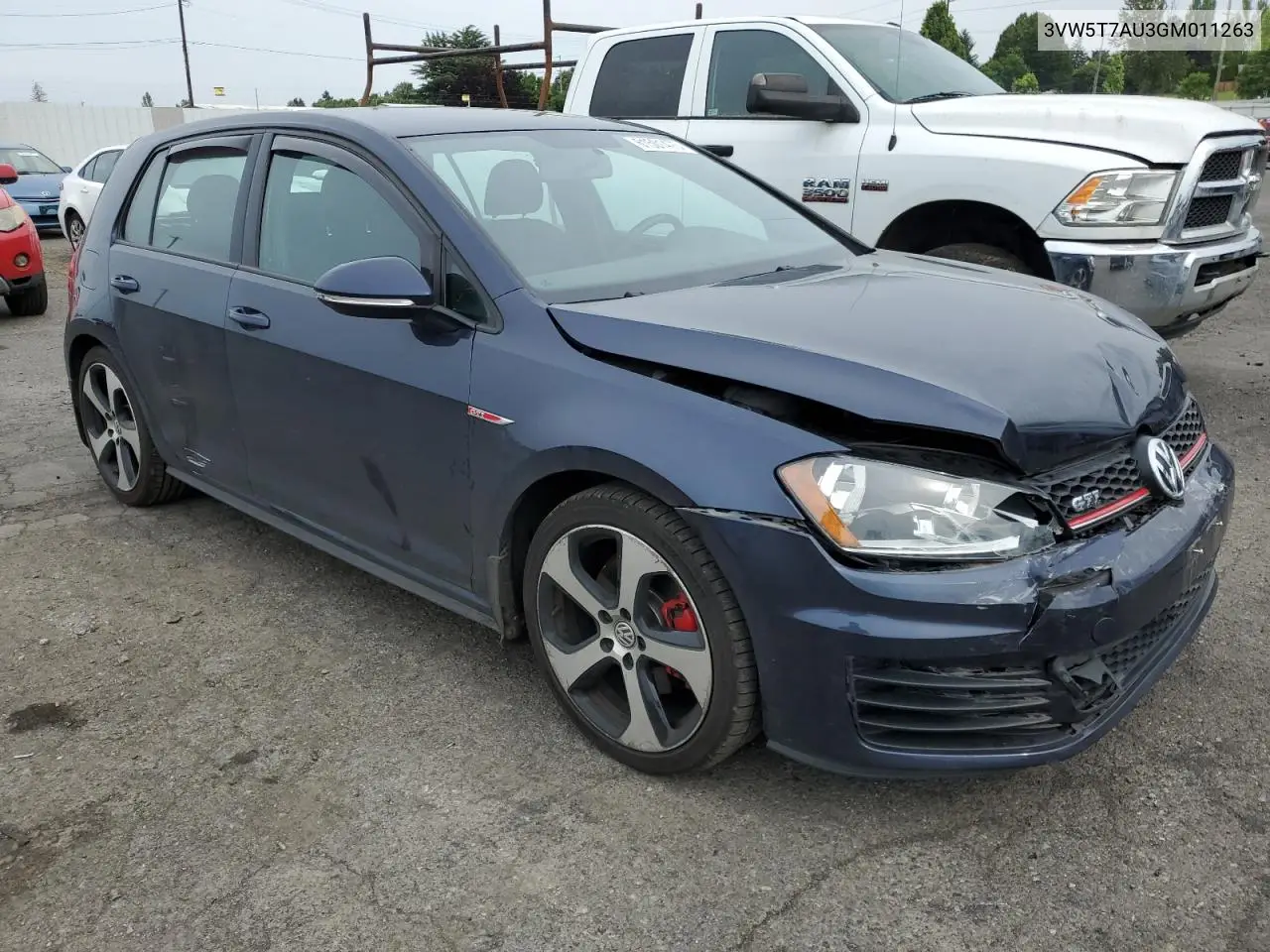 2016 Volkswagen Gti S/Se VIN: 3VW5T7AU3GM011263 Lot: 61501475
