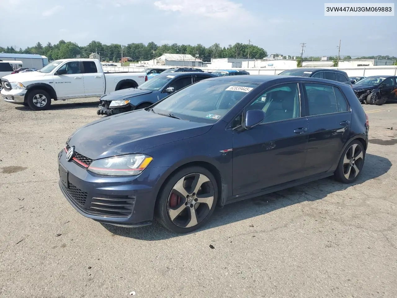 2016 Volkswagen Gti S/Se VIN: 3VW447AU3GM069883 Lot: 62839445