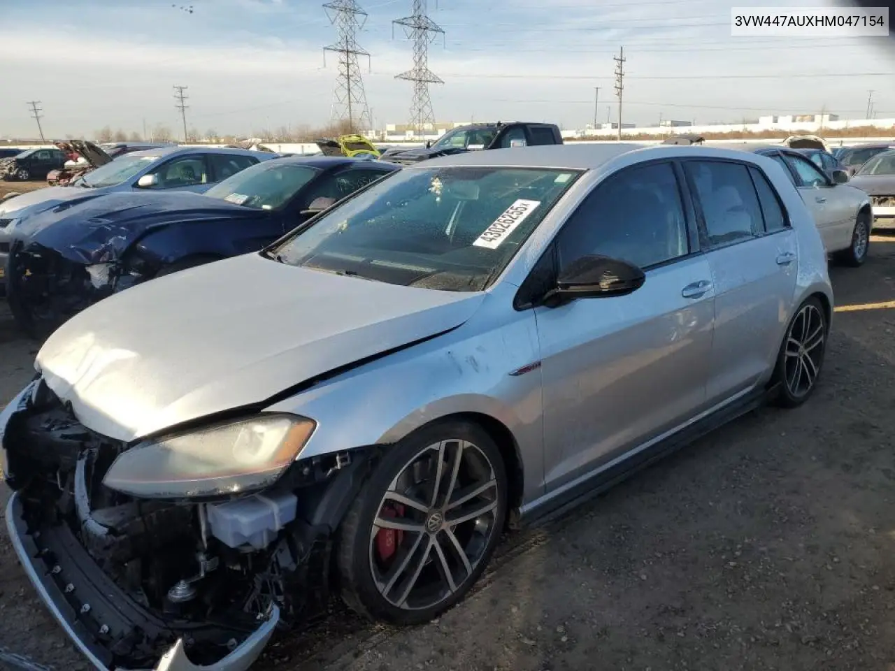 2017 Volkswagen Gti S/Se VIN: 3VW447AUXHM047154 Lot: 43026255