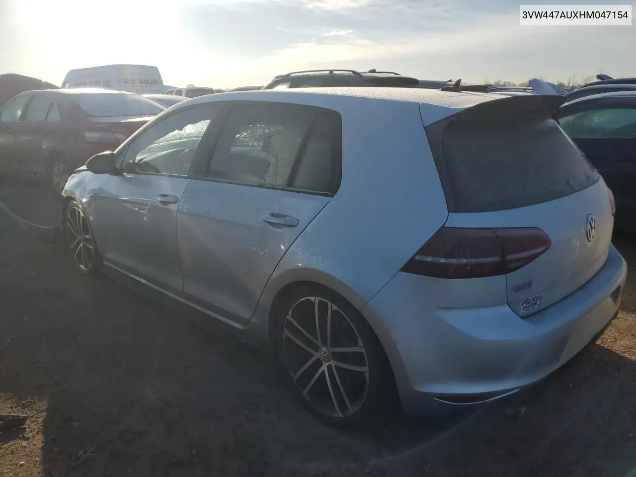2017 Volkswagen Gti S/Se VIN: 3VW447AUXHM047154 Lot: 43026255