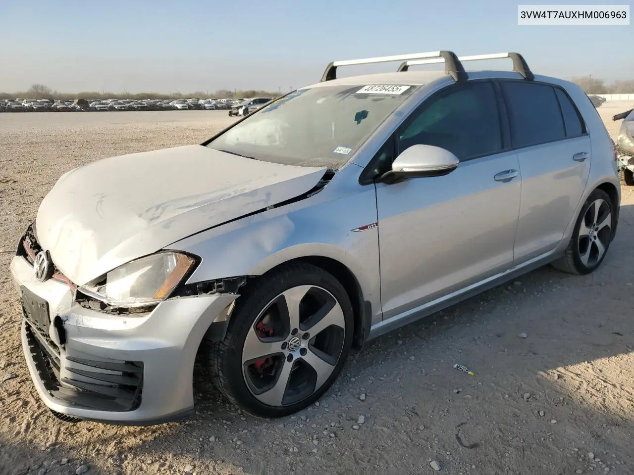 2017 Volkswagen Gti S VIN: 3VW4T7AUXHM006963 Lot: 50586895