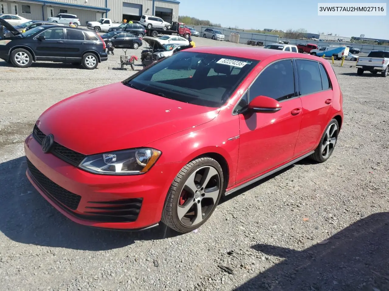 2017 Volkswagen Gti S VIN: 3VW5T7AU2HM027116 Lot: 52224235