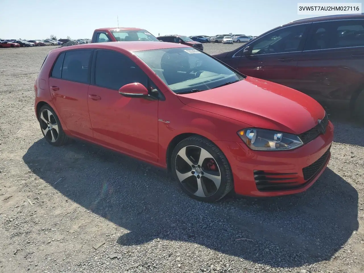 2017 Volkswagen Gti S VIN: 3VW5T7AU2HM027116 Lot: 52224235