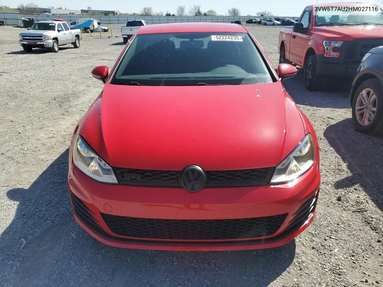 2017 Volkswagen Gti S VIN: 3VW5T7AU2HM027116 Lot: 52224235