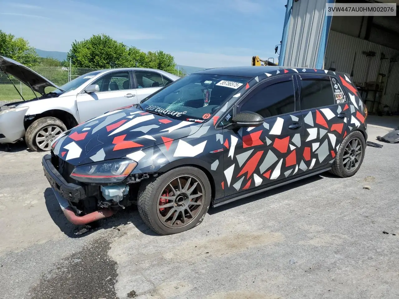 2017 Volkswagen Gti S/Se VIN: 3VW447AU0HM002076 Lot: 55756575