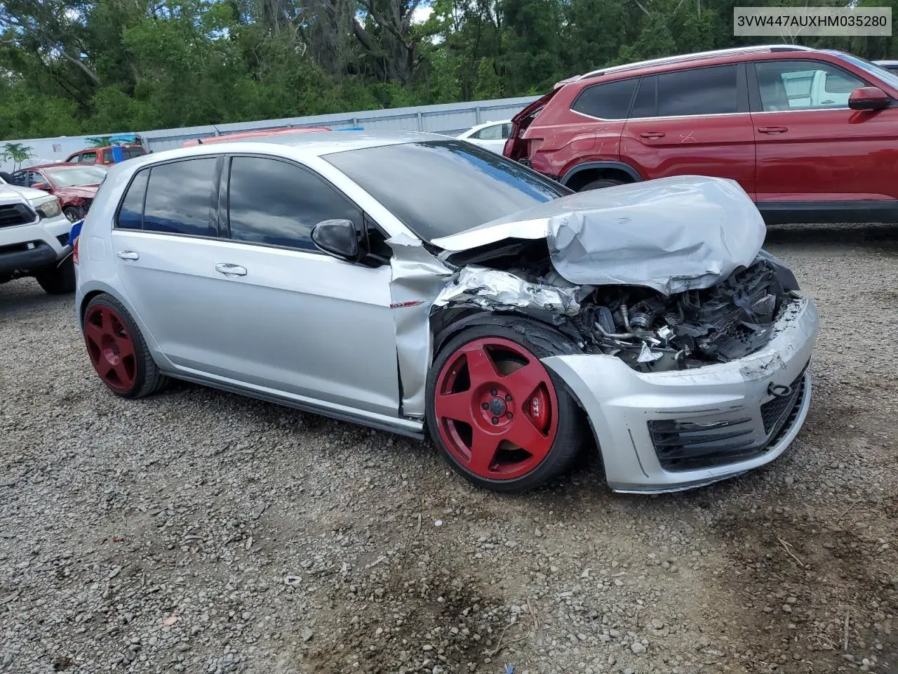 2017 Volkswagen Gti S/Se VIN: 3VW447AUXHM035280 Lot: 56876435
