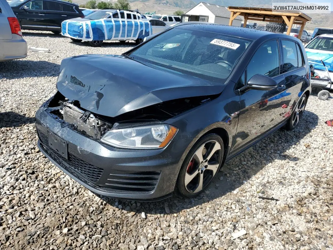 2017 Volkswagen Gti S VIN: 3VW4T7AU2HM014992 Lot: 59377755