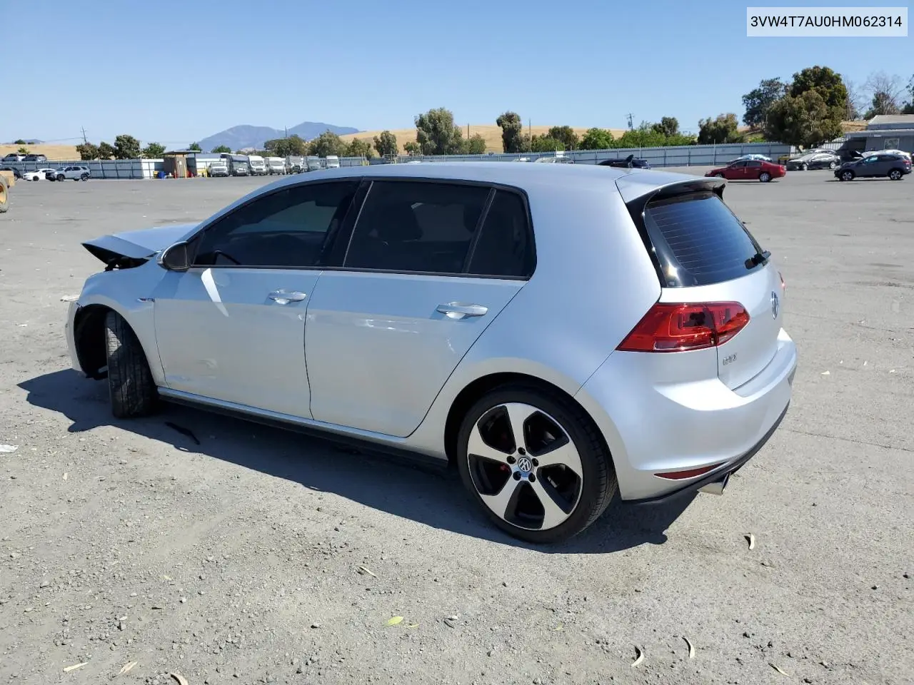 2017 Volkswagen Gti S VIN: 3VW4T7AU0HM062314 Lot: 62366625