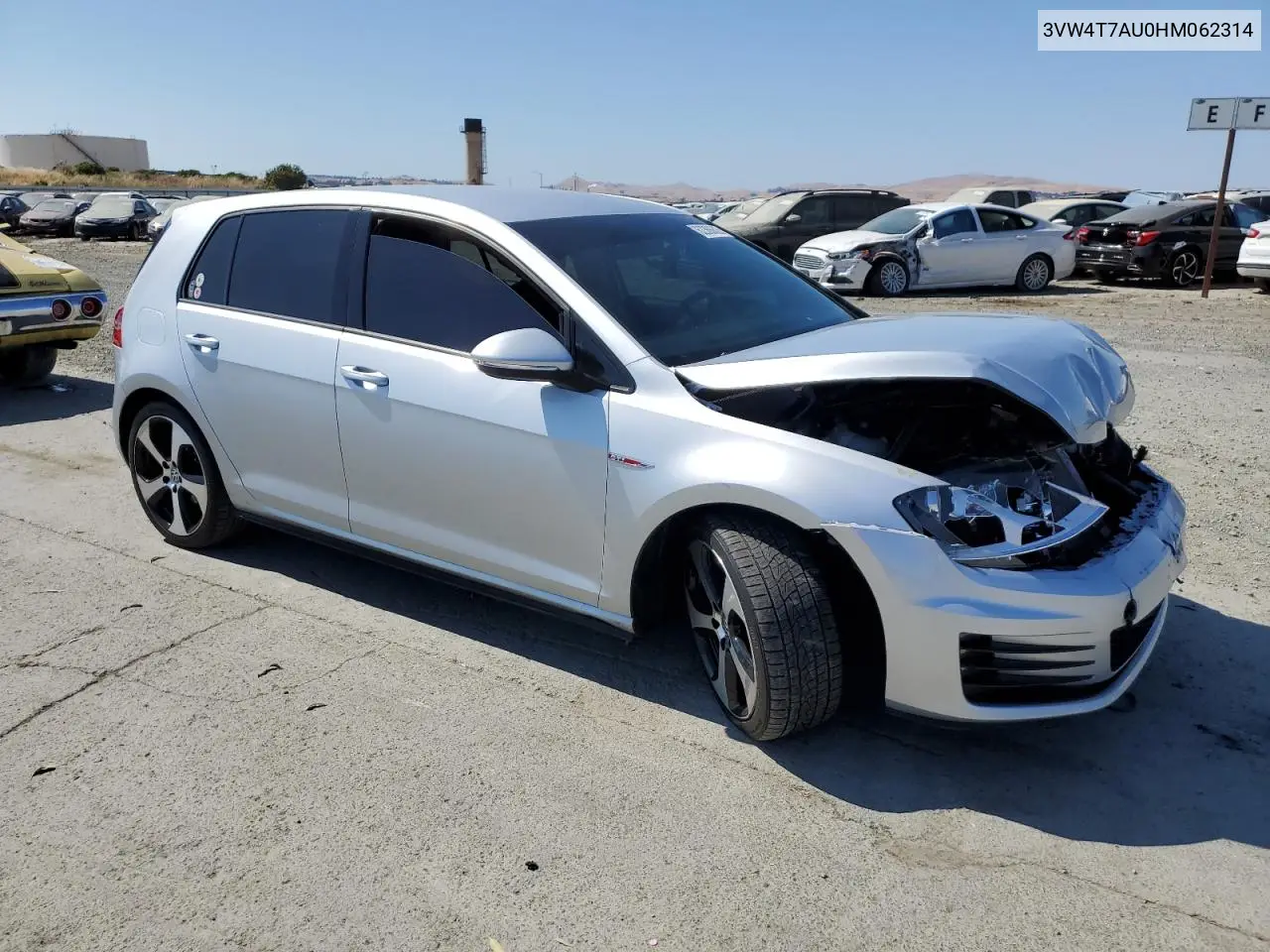 2017 Volkswagen Gti S VIN: 3VW4T7AU0HM062314 Lot: 62366625