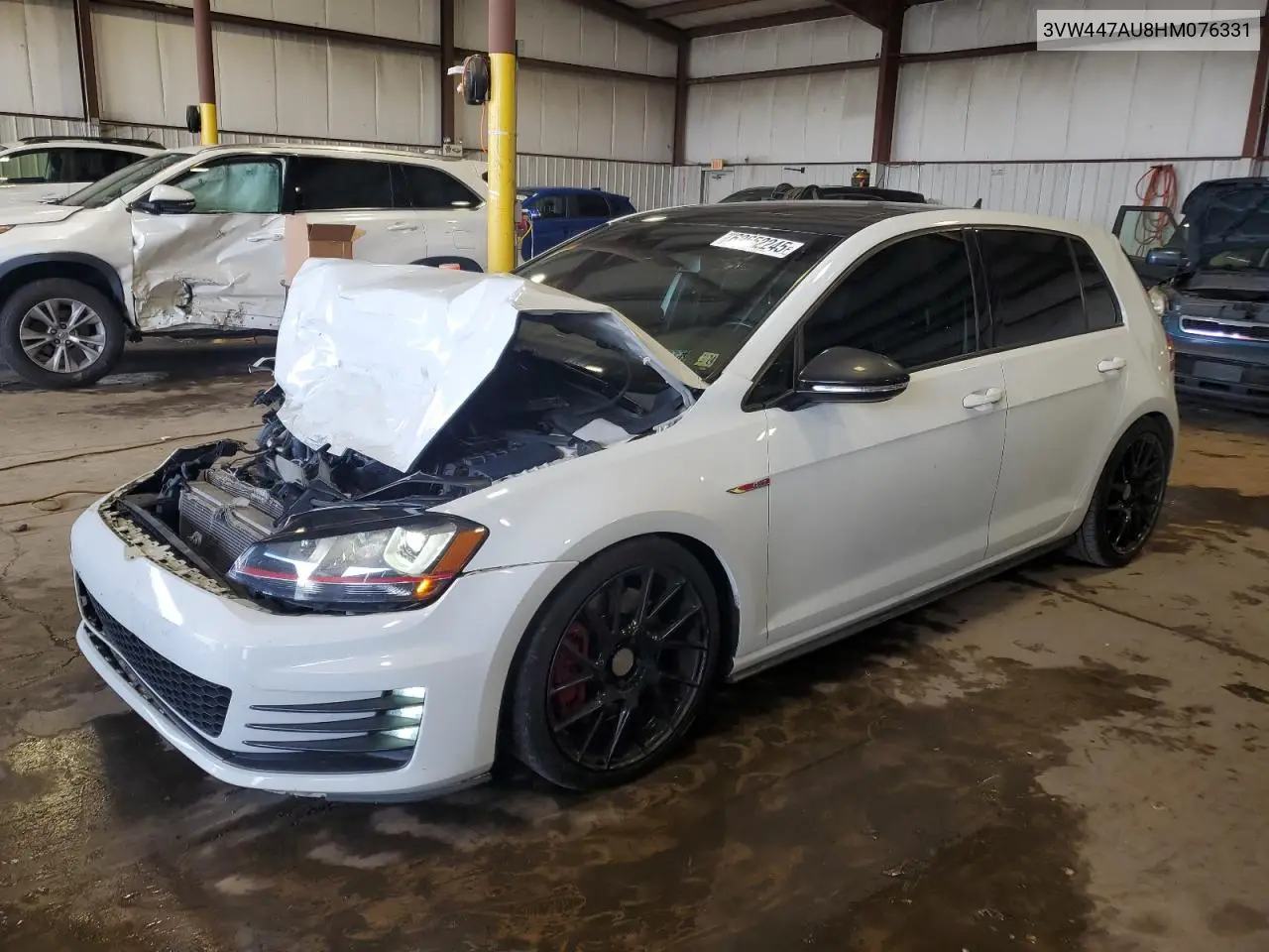 2017 Volkswagen Gti S/Se VIN: 3VW447AU8HM076331 Lot: 62652245