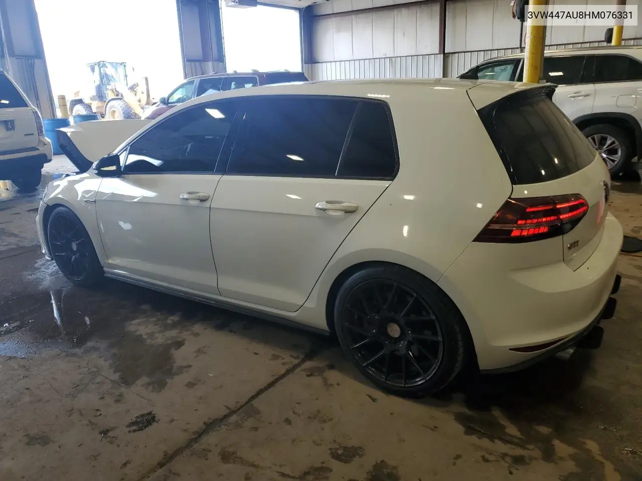 2017 Volkswagen Gti S/Se VIN: 3VW447AU8HM076331 Lot: 62652245