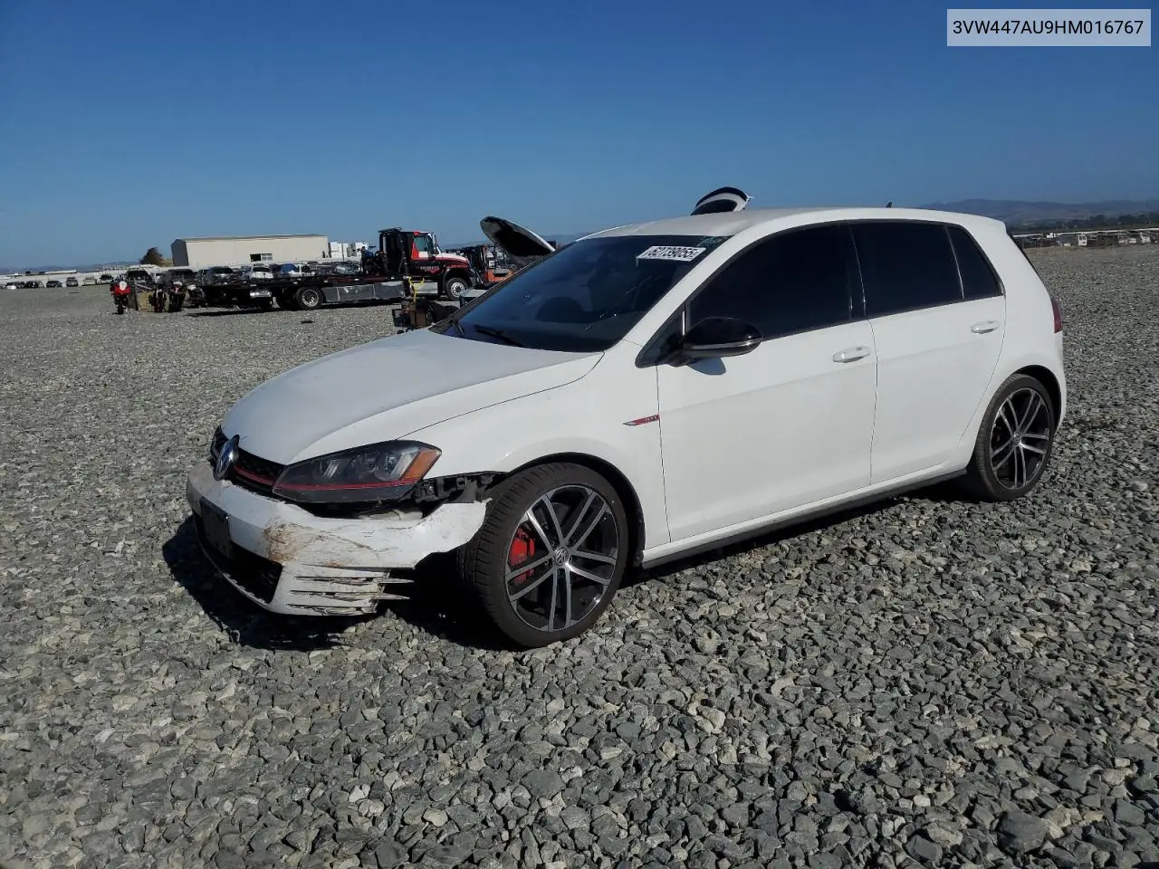 2017 Volkswagen Gti S/Se VIN: 3VW447AU9HM016767 Lot: 62739055