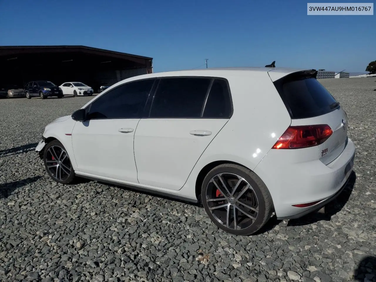2017 Volkswagen Gti S/Se VIN: 3VW447AU9HM016767 Lot: 62739055