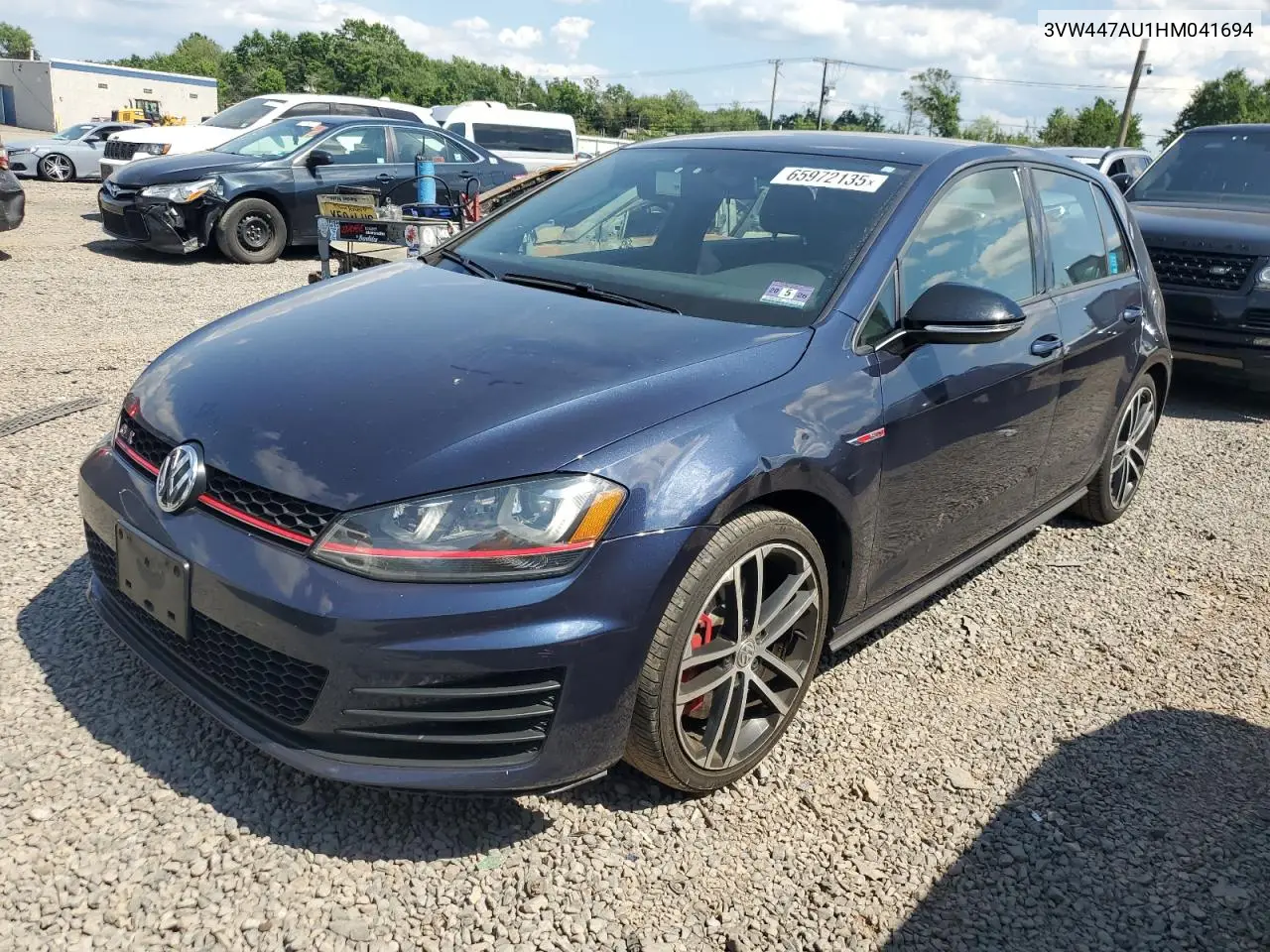 2017 Volkswagen Gti S/Se VIN: 3VW447AU1HM041694 Lot: 65972135