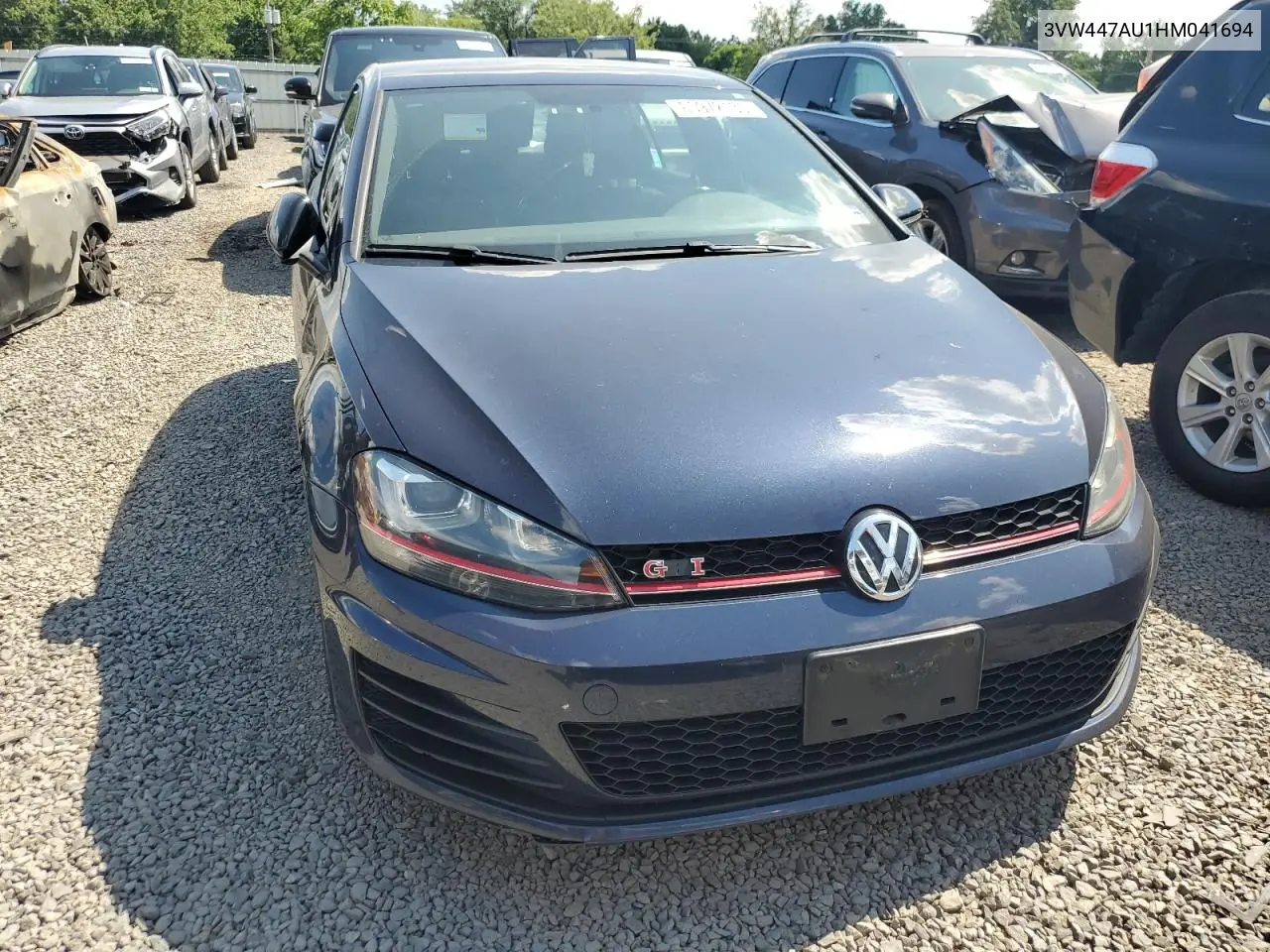 2017 Volkswagen Gti S/Se VIN: 3VW447AU1HM041694 Lot: 65972135