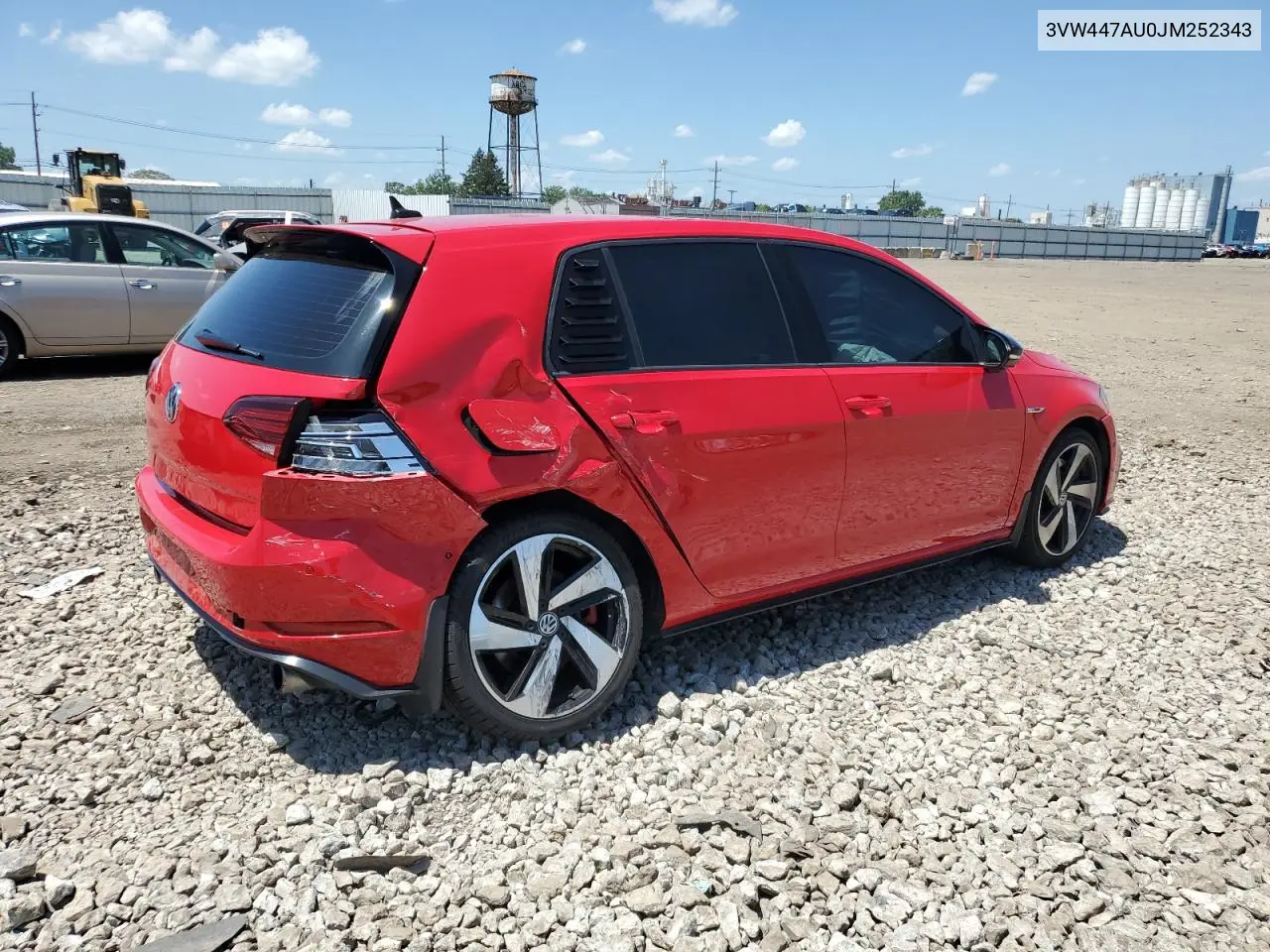 2018 Volkswagen Gti S/Se VIN: 3VW447AU0JM252343 Lot: 61812055