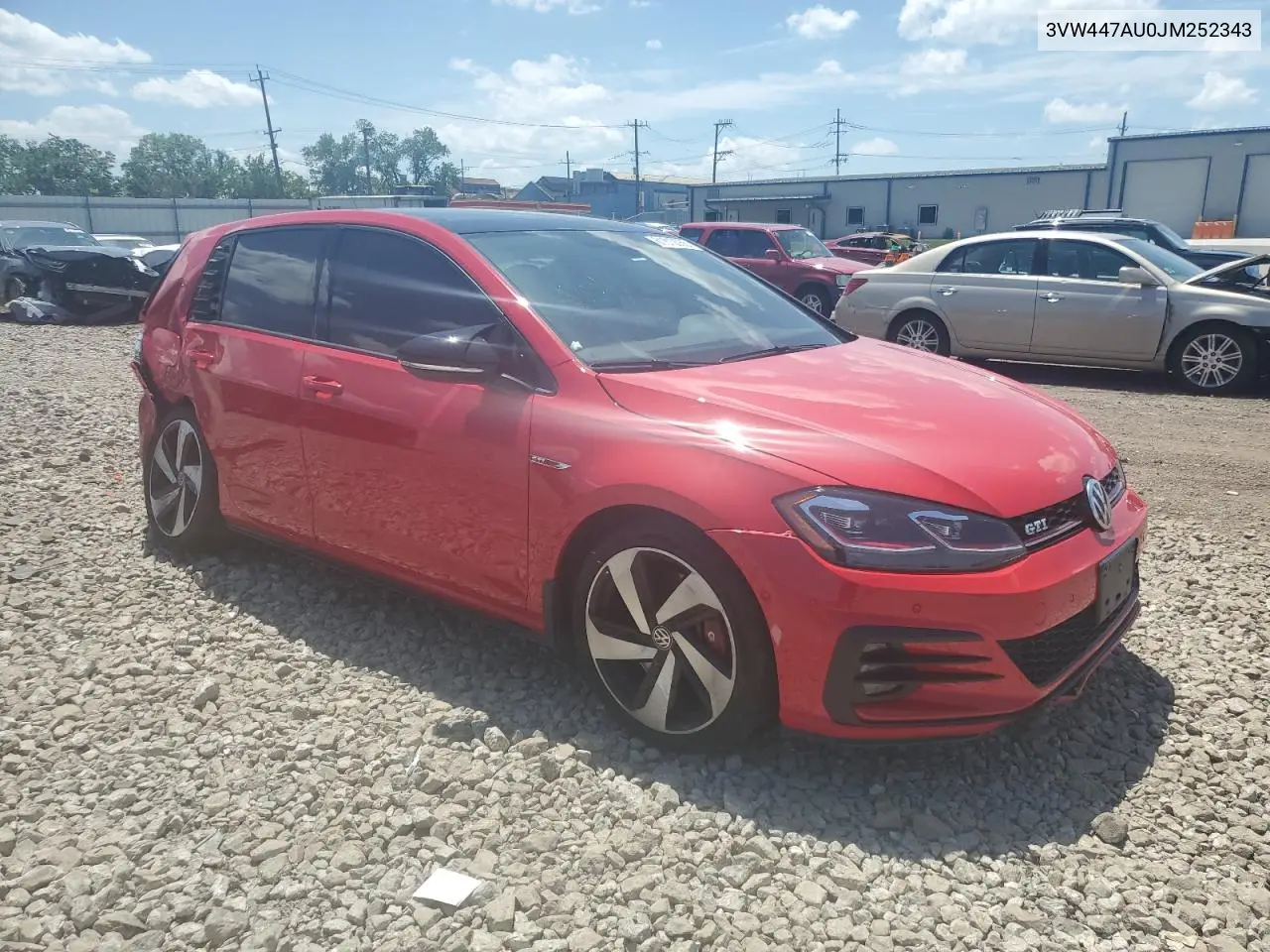 2018 Volkswagen Gti S/Se VIN: 3VW447AU0JM252343 Lot: 61812055