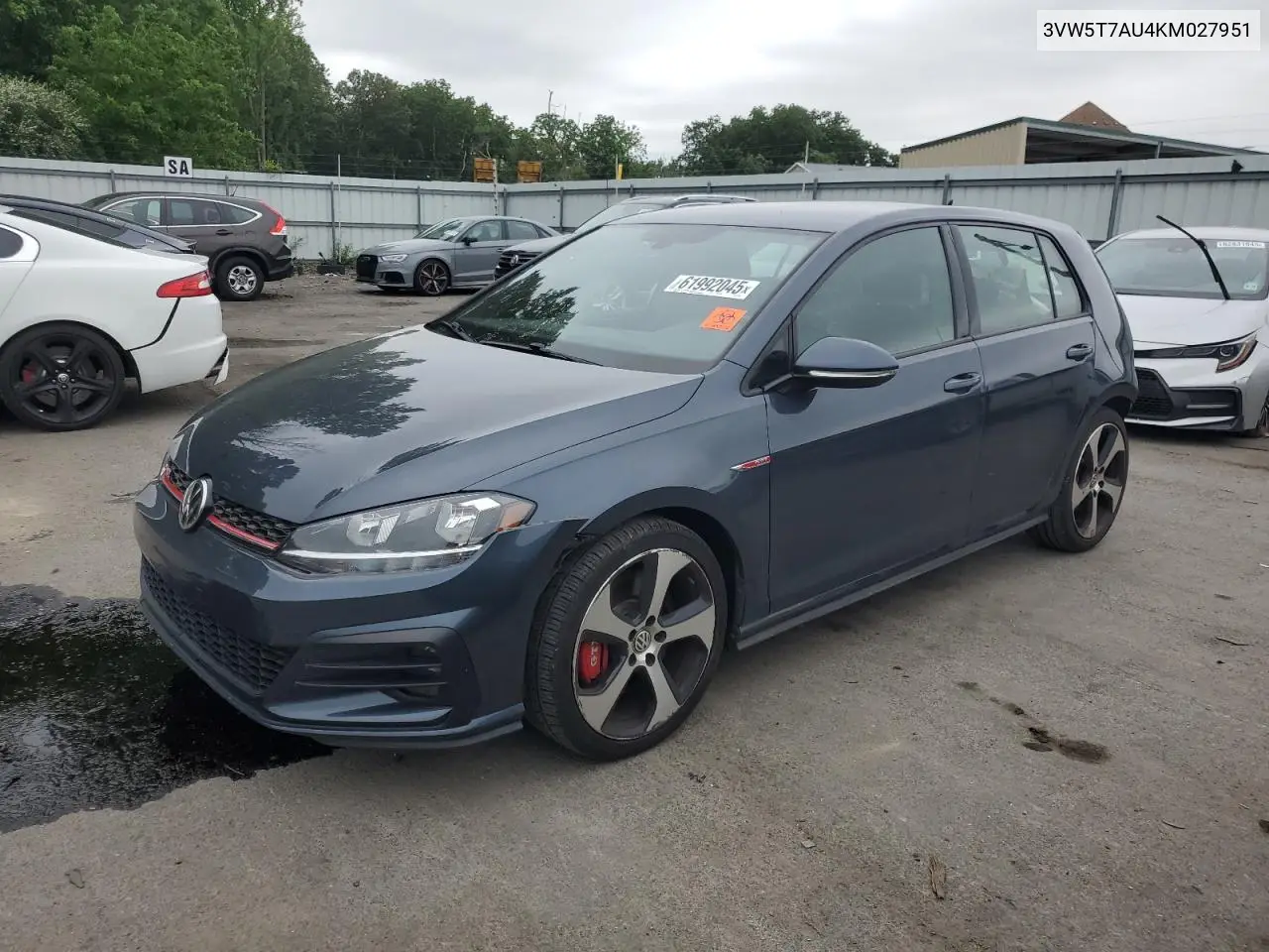 2019 Volkswagen Gti S VIN: 3VW5T7AU4KM027951 Lot: 61992045