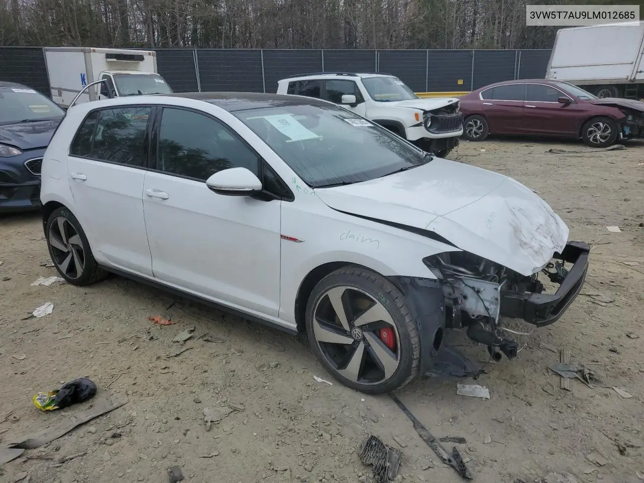 2020 Volkswagen Gti S VIN: 3VW5T7AU9LM012685 Lot: 48813895