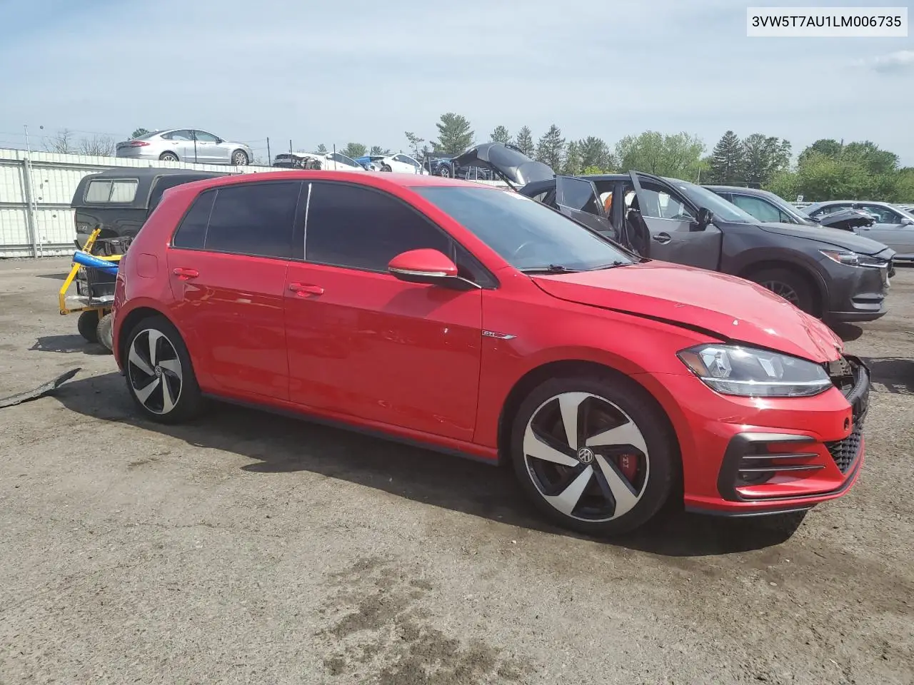 2020 Volkswagen Gti S VIN: 3VW5T7AU1LM006735 Lot: 56875825
