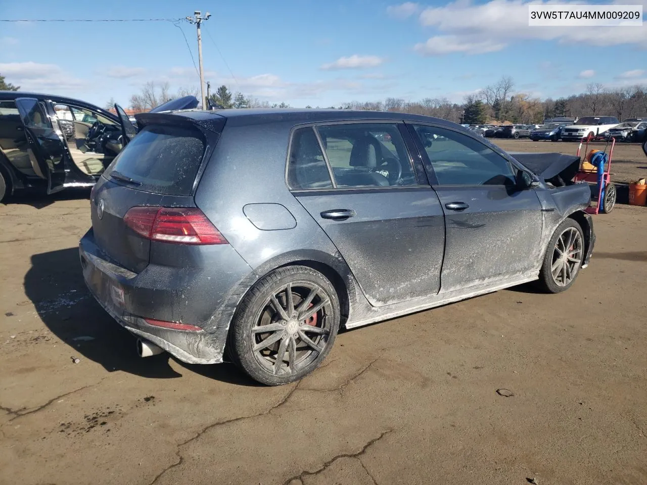 2021 Volkswagen Gti S VIN: 3VW5T7AU4MM009209 Lot: 42180085