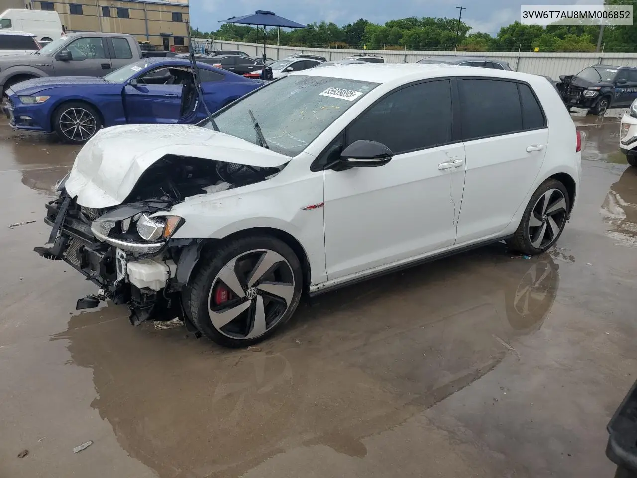 2021 Volkswagen Gti S VIN: 3VW6T7AU8MM006852 Lot: 55939895